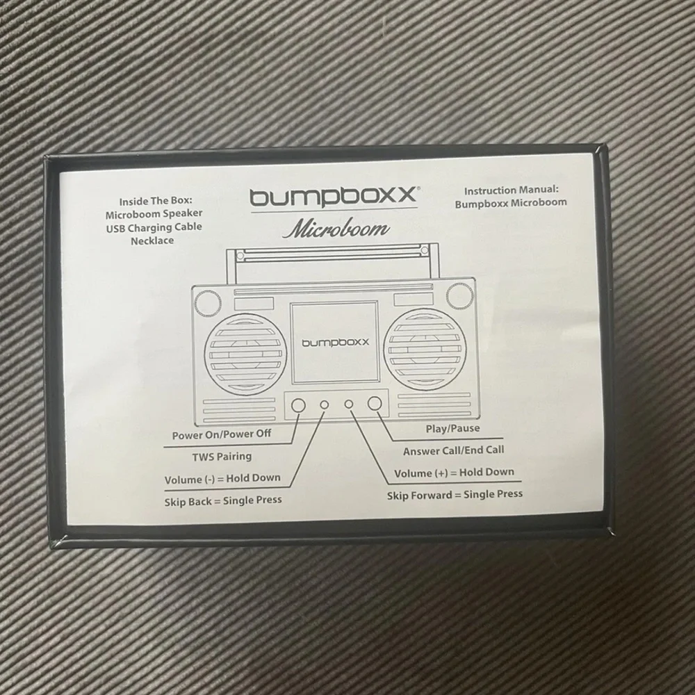 Bumpboxx Microboom Wearable Bluetooth Speaker Boombox w/ Chain - Tiphany Blue - Picture 9 of 12